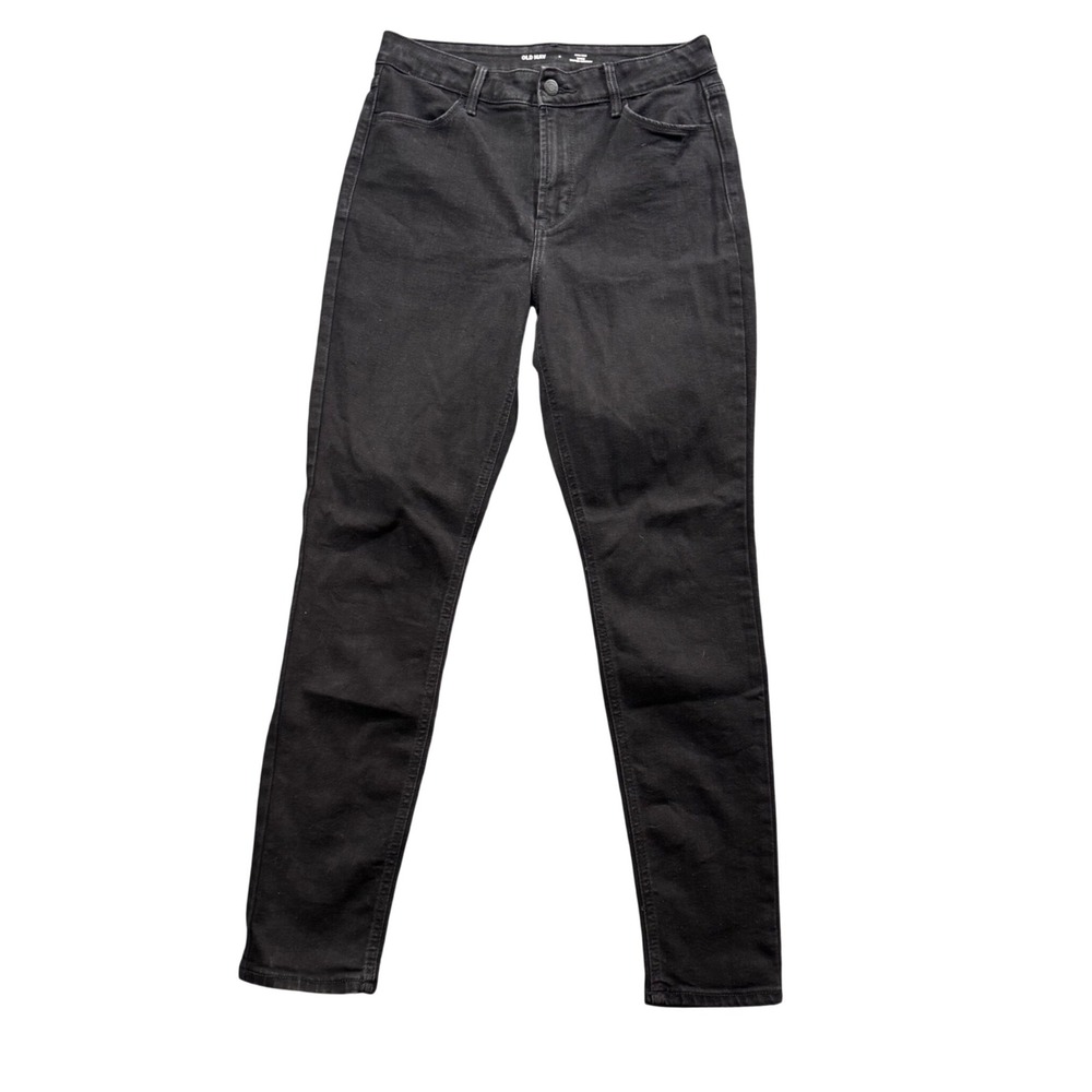 Old Navy High Rise Super Skinny Jeans Women's 6 Black Stretch Denim Y2K